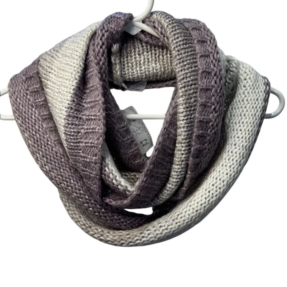 Collection Eighteen‎ Women's Infinity Scarf Ombre Purple Gray Sparkle Knit